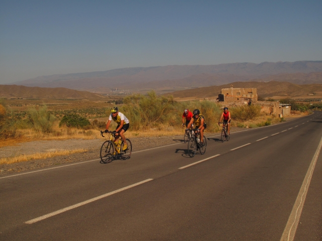  Gruppe von Radfahrern in der Provinz Almería 